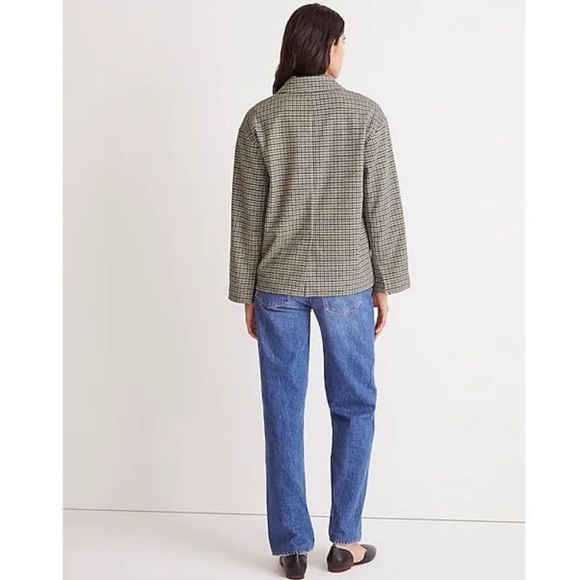 NEW Madewell Oversized Knit Blazer in Houndstooth - Picture 4 of 10